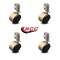 Service Caster 2 Inch Antique Brass Hooded Nylon Wheel Casters with Inside Mount Set SCC SCC-GR02S50D-NYS-WA-716X78-CB90-4 - alternate 5